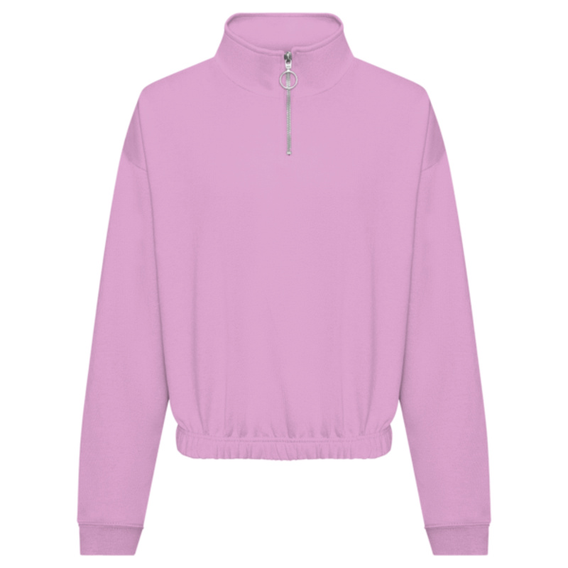 AWDis Ladies Cropped 1/4 Zip Sweatshirt Thumbnail
