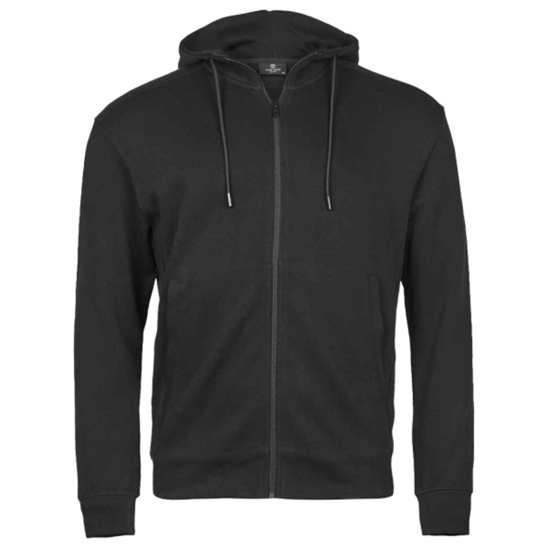 Tee Jays Ribbed Interlock Full Zip Hooded Sweatshirt Thumbnail