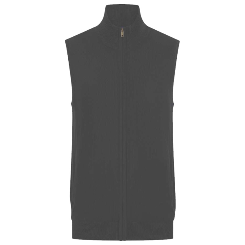 Henbury Sleeveless Zip Through Jumper Thumbnail