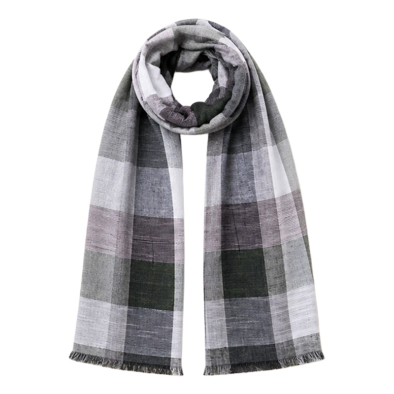 Spasso Greenish Check Scarf Thumbnail