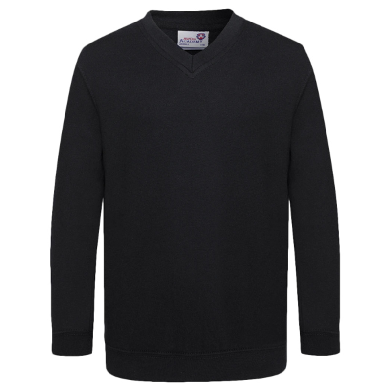 AWDis Academy Kids V Neck Sweatshirt Thumbnail