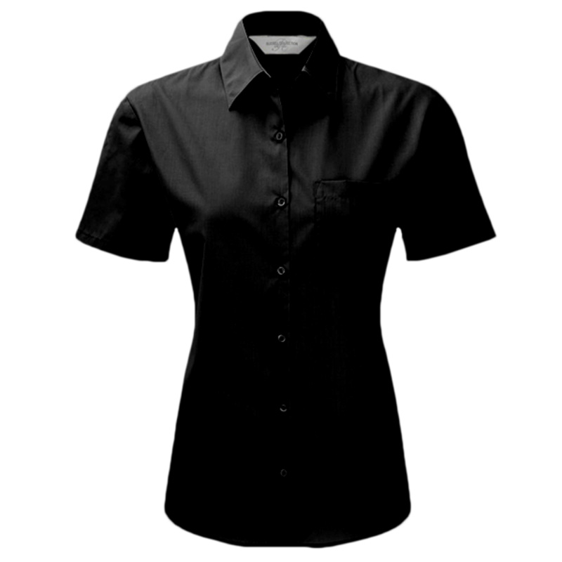Russell Athletic Collection Ladies Short Sleeve Easy Care Poplin Shirt Thumbnail