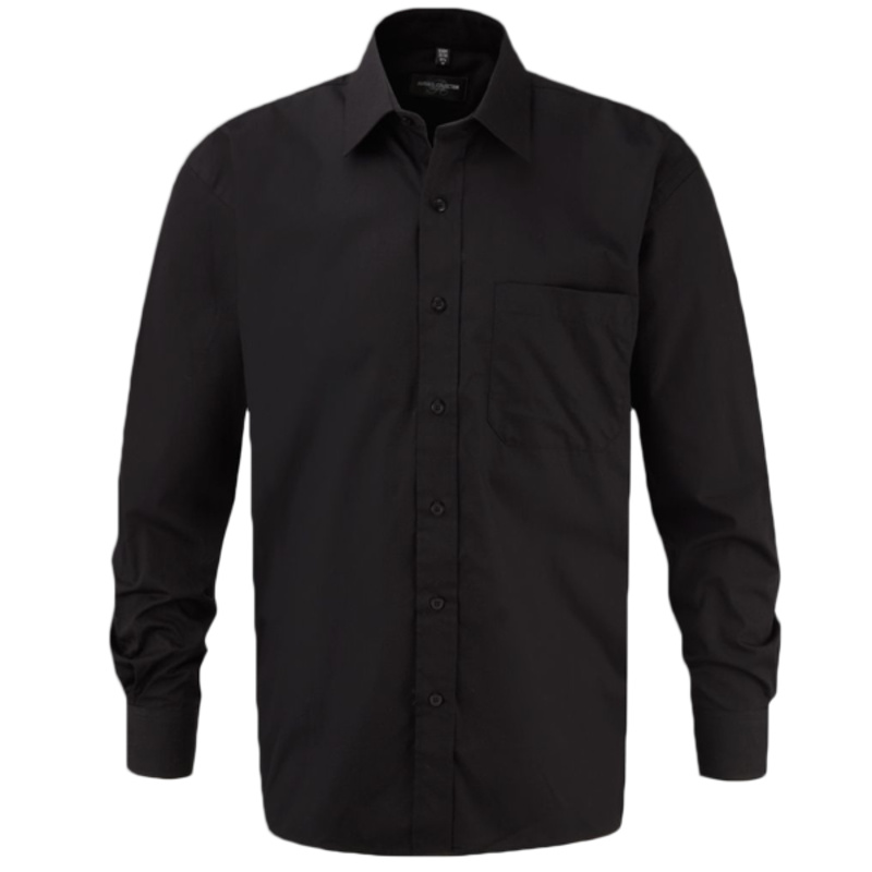 Russell Athletic Collection Long Sleeve Easy Care Cotton Poplin Shirt Thumbnail