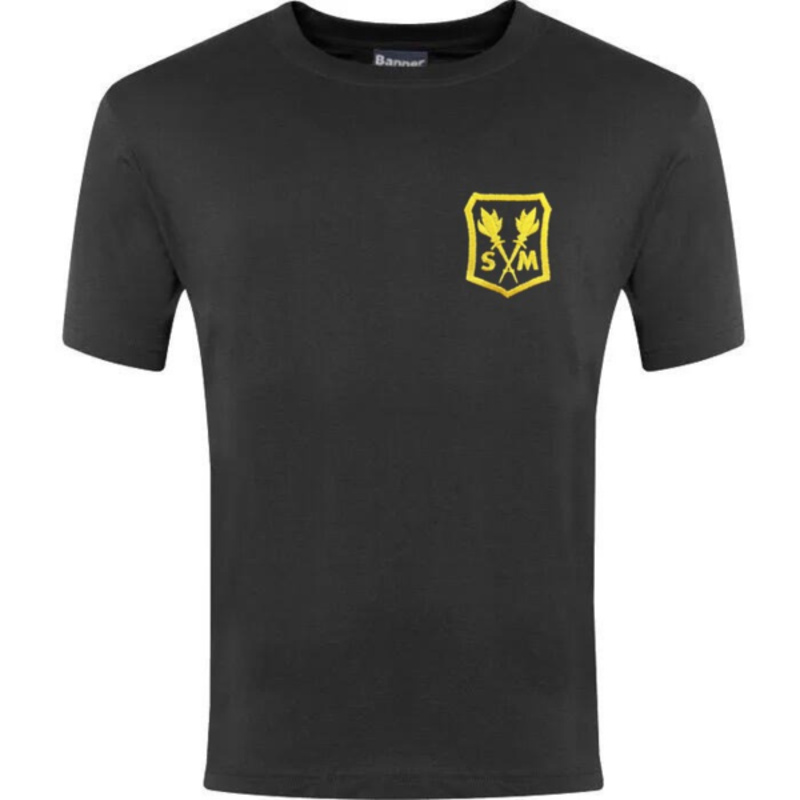 St Martha's Primary School Embroidered PE T-Shirt (Black) Thumbnail