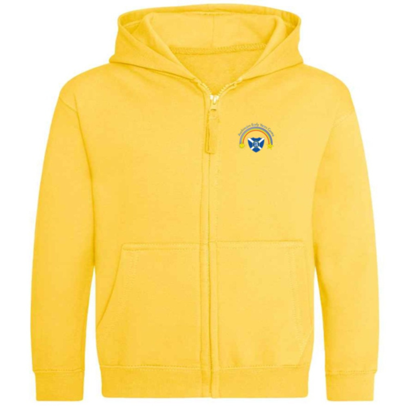 Auchinairn Early Years Centre Embroidered Zipper Hoodie (Yellow) Thumbnail