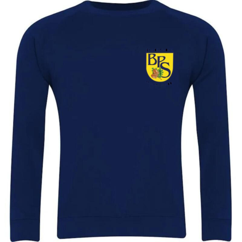 Baldernock Primary Embroidered Sweater Crew Neck (Navy) Thumbnail