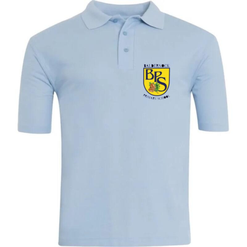 Baldernock Primary School Embroidered Polo Shirt (Sky Blue) Thumbnail
