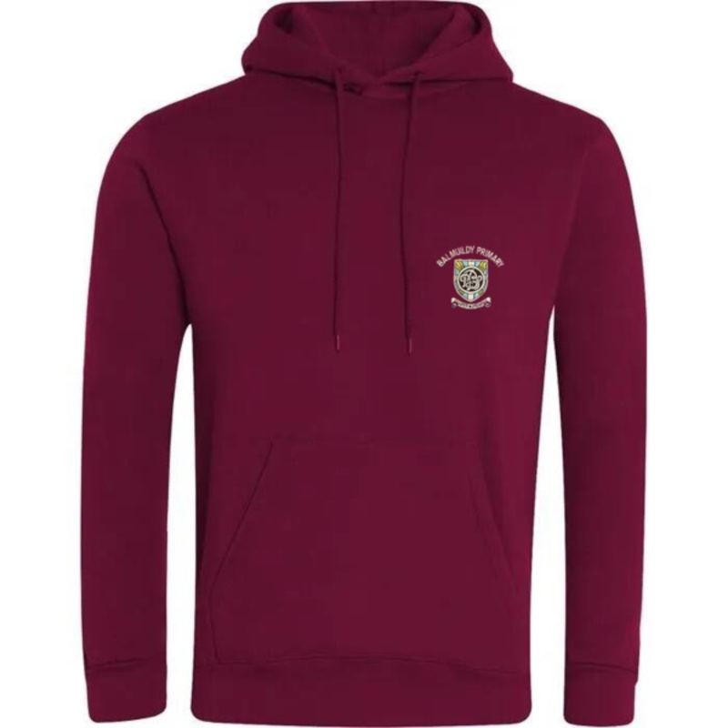 Balmuildy Primary School Embroidered Hoodie (Burgundy) Thumbnail