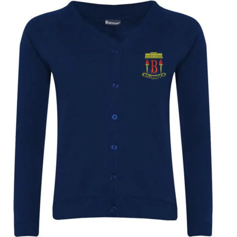 Balornock Primary School Embroidered Sweater Cardigan (Navy) Thumbnail