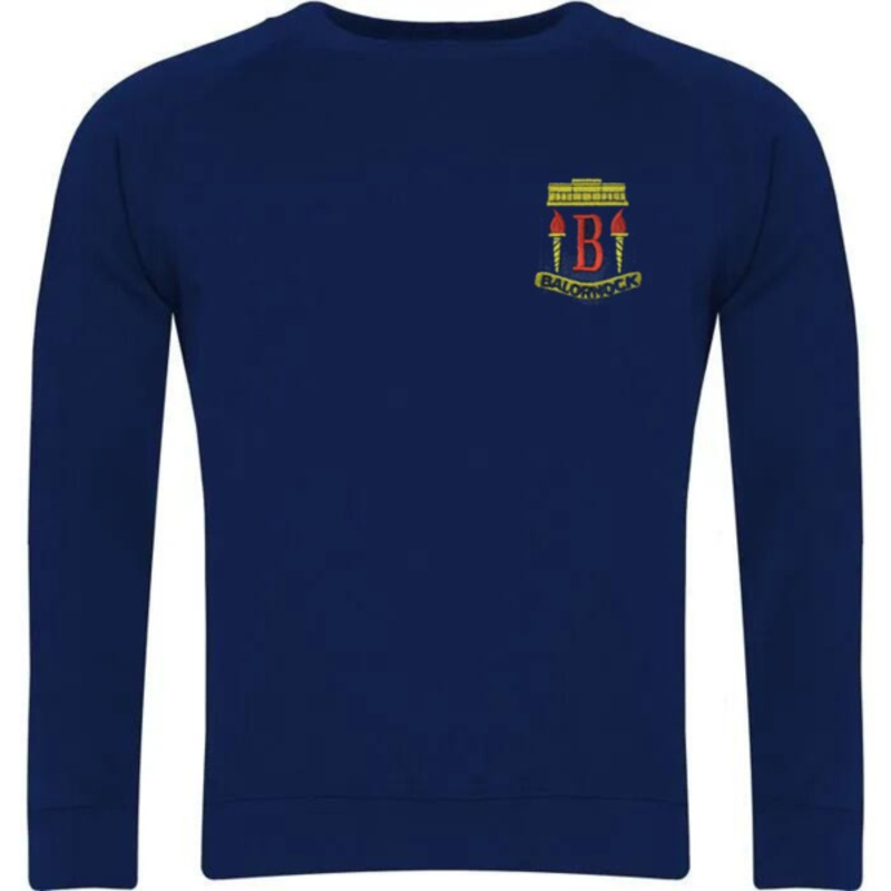 Balornock Primary School Embroidered Sweater Crew Neck (Navy) Thumbnail