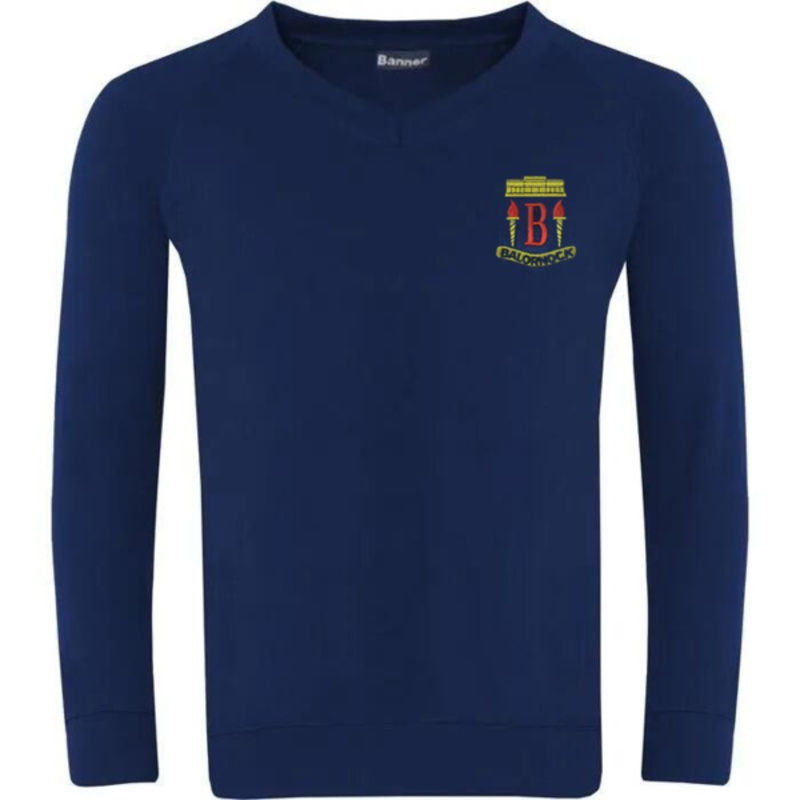 Balornock Primary School Embroidered Sweater V-Neck (Navy) Thumbnail