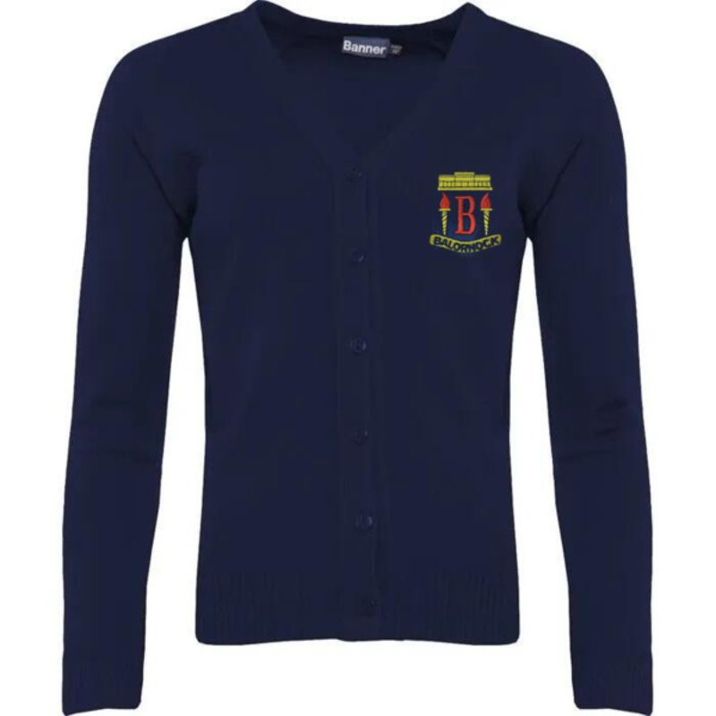 Balornock Primary School Embroidered Knitted Cardigan (Navy) Thumbnail
