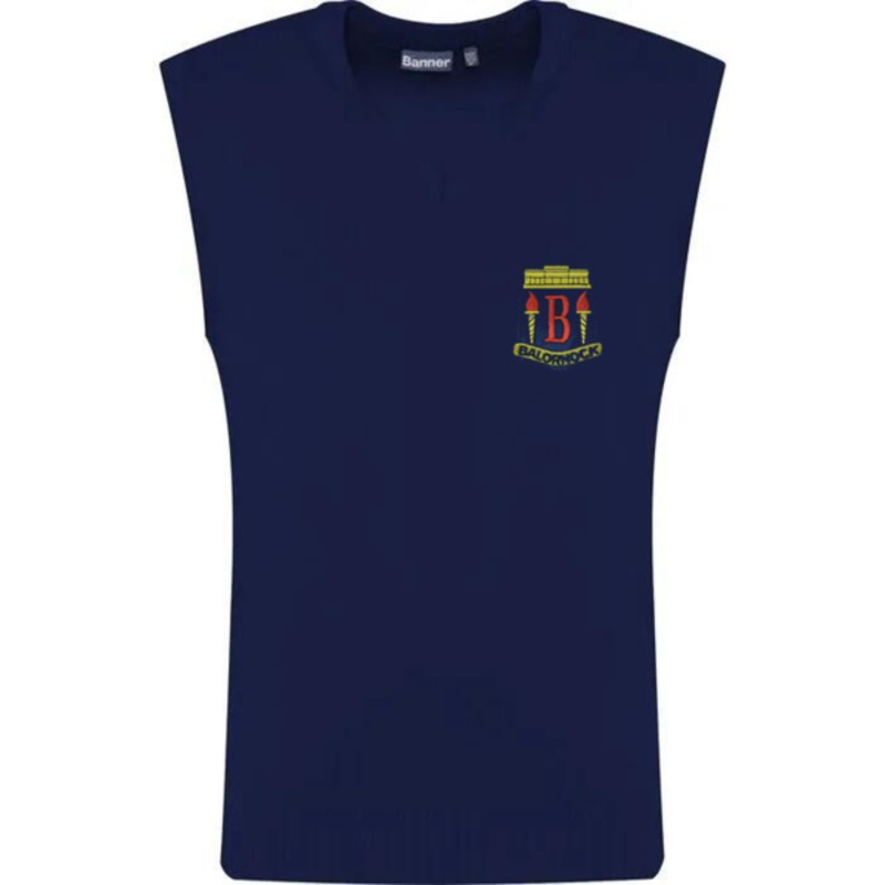Balornock Primary School Embroidered Knitted Slipover (Navy) Thumbnail