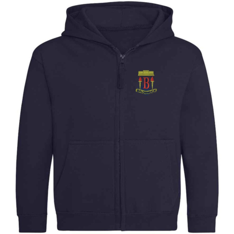 Balornock Primary School Embroidered Zipper Hoodie (Navy) Thumbnail