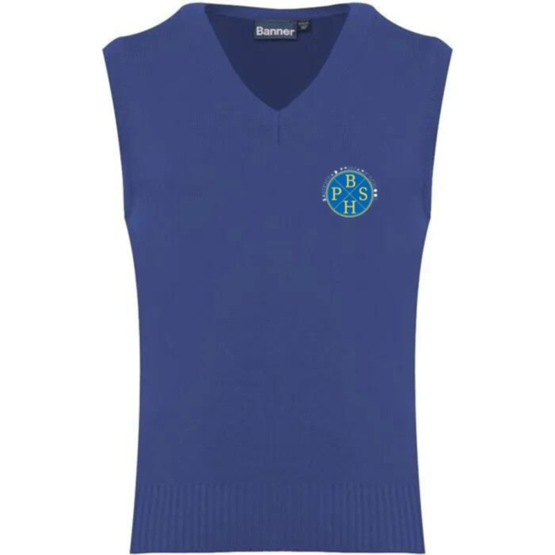 Bankhead Primary School Embroidered Knitted Slipover (Royal Blue) Thumbnail