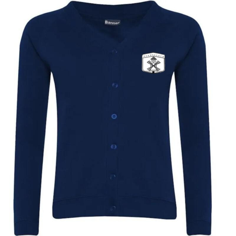 Barmulloch Primary School Embroidered Sweater Cardigan (Navy) Thumbnail