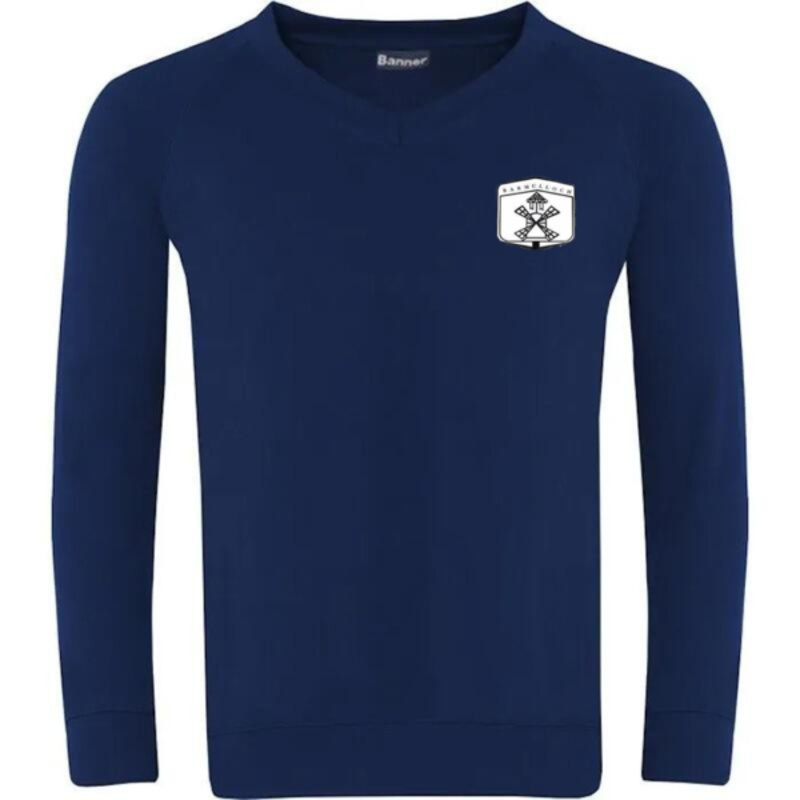Barmulloch Primary School Embroidered Sweater V-Neck (Navy) Thumbnail