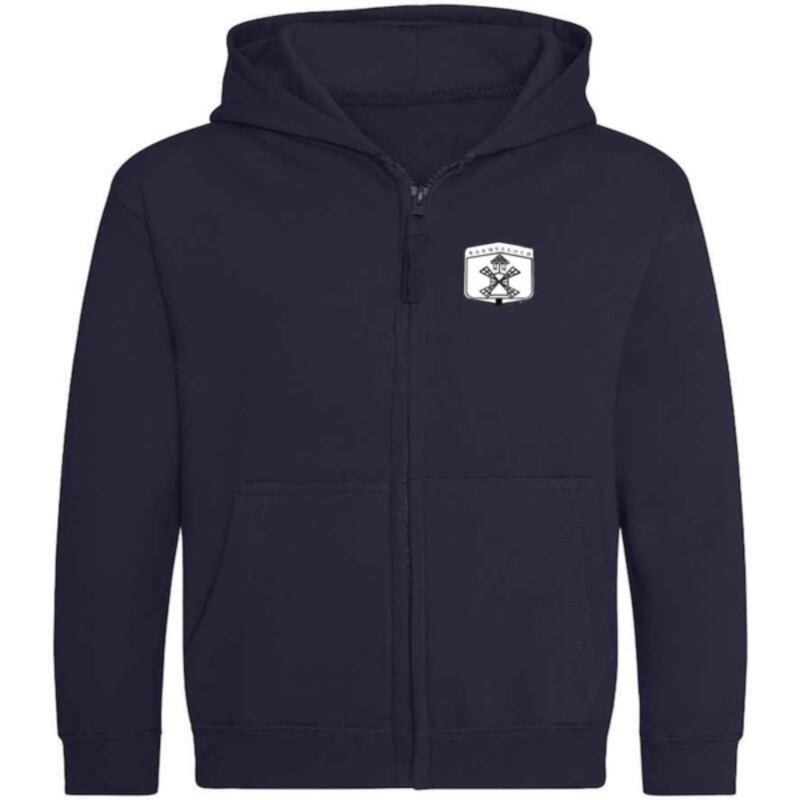Barmulloch Primary School Embroidered Zipper Hoodie (Navy) Thumbnail