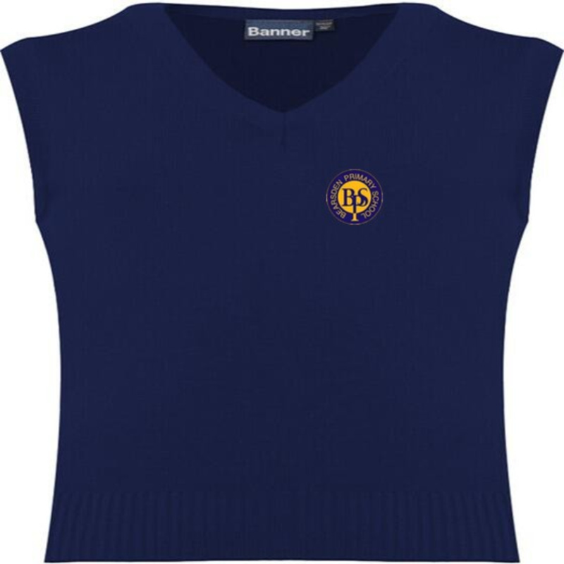 Bearsden Primary School Embroidered Knitted Slipover (Navy) Thumbnail