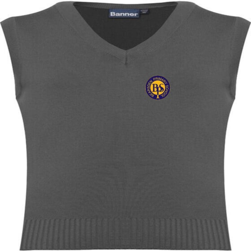 Bearsden Primary School Embroidered Knitted Slipover (Grey) Thumbnail