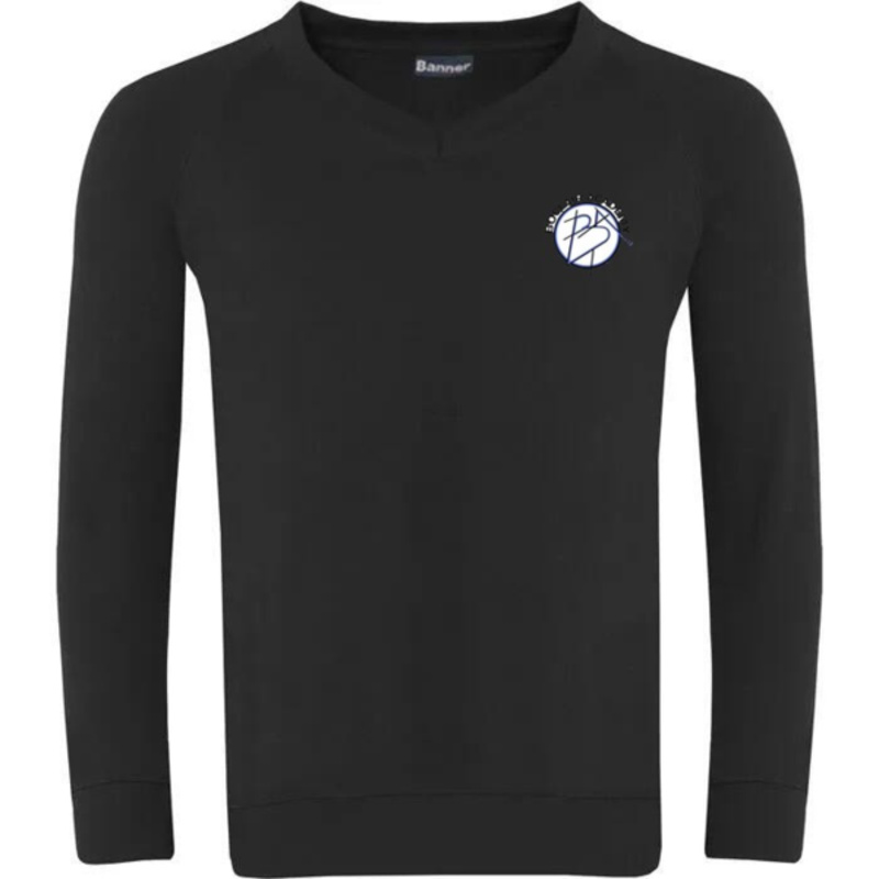 Boclair Academy Embroidered Sweater V-Neck (Black) Thumbnail