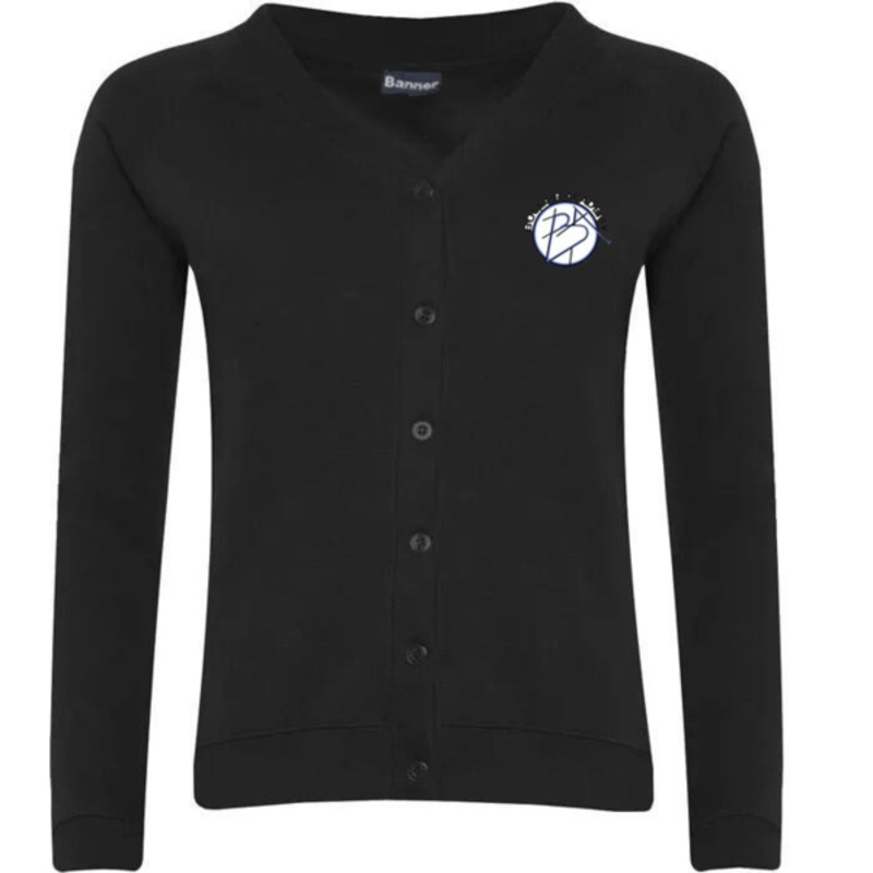 Boclair Academy Embroidered Sweater Cardigan (Black) Thumbnail