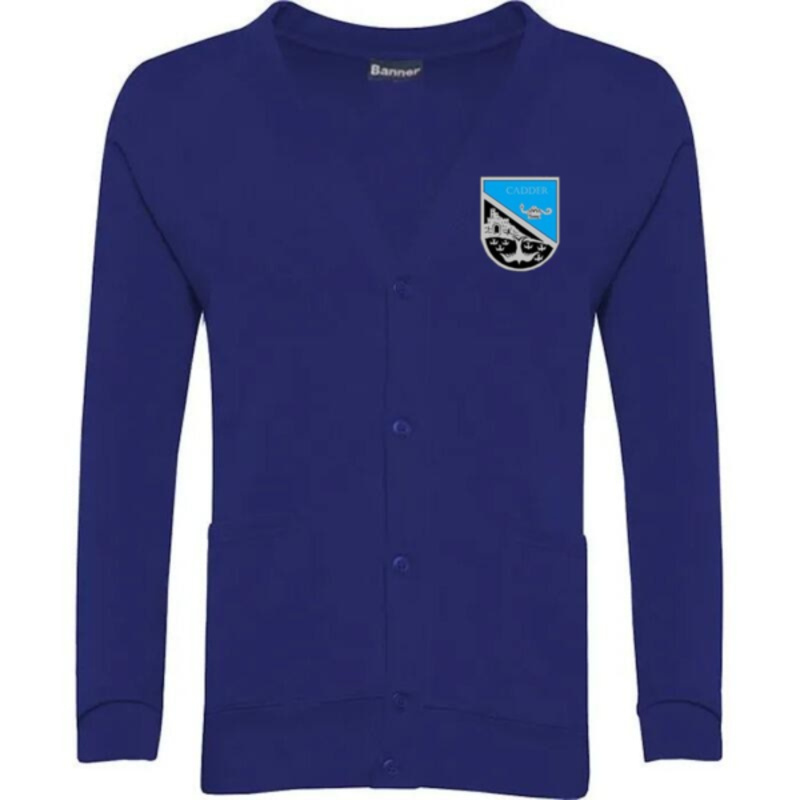 Cadder Primary School Embroidered Sweater Cardigan (Royal Blue) Thumbnail