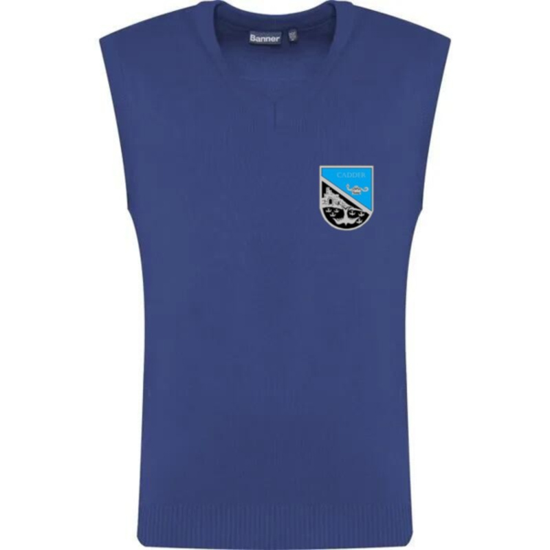 Cadder Primary School Embroidered Knitted Slipover (Royal Blue) Thumbnail