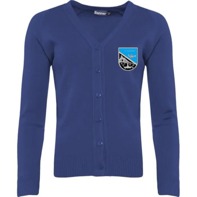 Cadder Primary School Embroidered Knitted Cardigan (Royal Blue) Thumbnail