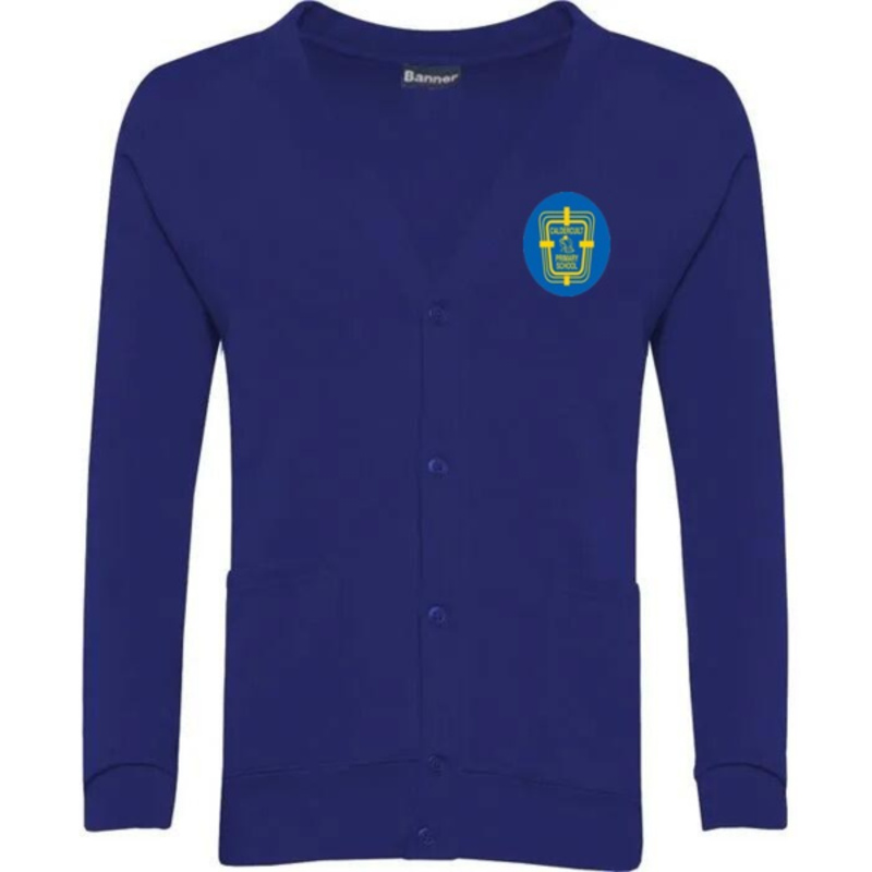 Caldercuilt Primary School Embroidered Sweater Cardigan (Royal Blue) Thumbnail